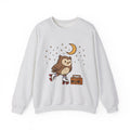 Owl Skating Shoes Sweatshirt Sports Creatures Gift Women Kawaii Sweatshirt Roller Skates Sweatshirt Athlete Fan Animal Graphic Sweatshirt Classic Music Player