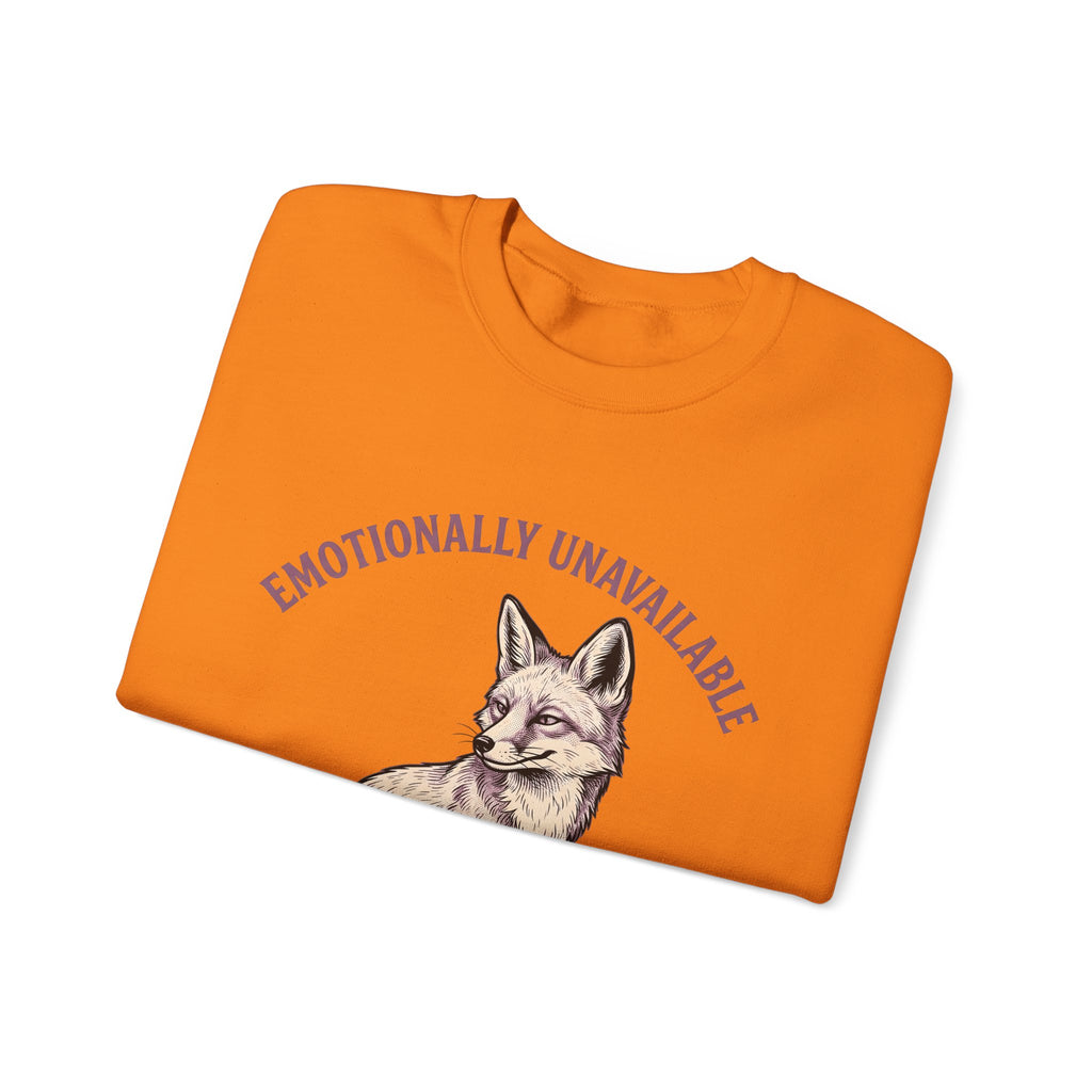 Fox Funny Animal Gift Hand Drawn Fox Humor Fan Illustrated Wildlife Vintage Arched Text Sweatshirt