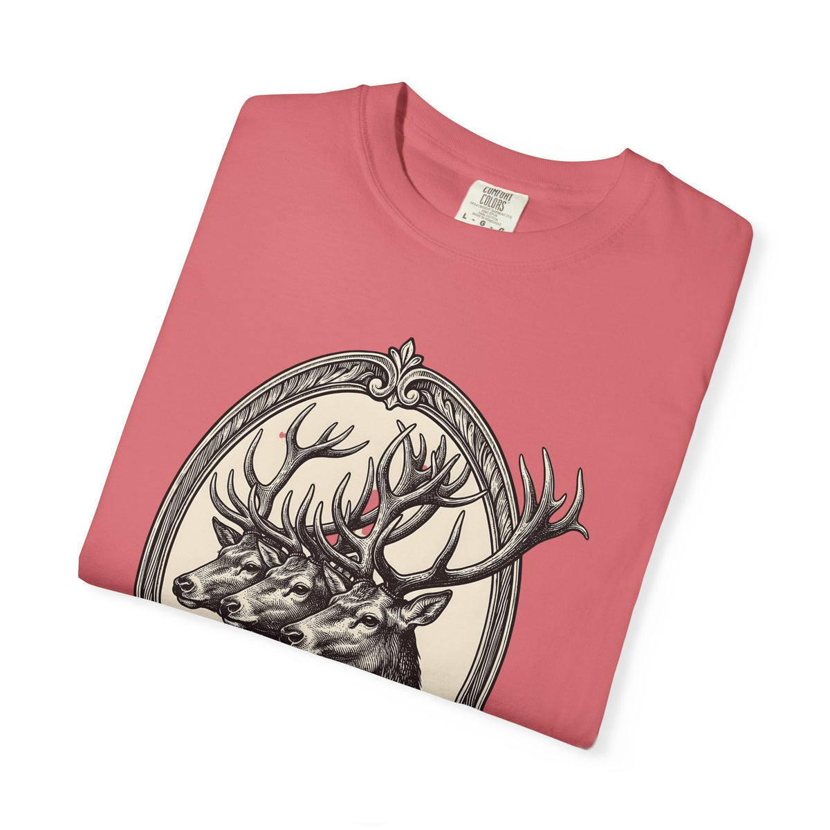 Stag Trio Boho Chic Nature Gift Vintage Deer Bohemian Fan Retro Wilderness Hand Drawn T-Shirt