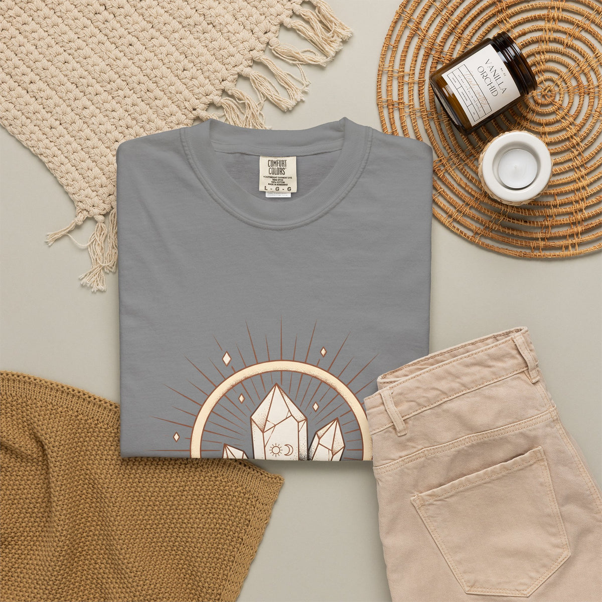 Quartz Cluster T-Shirt Boho Chic Mystic Gift Women Bohemian T-Shirt Crystal Cluster T-Shirt Boho Fan Hippie T-Shirt Spiritual Graphic Shabby Chic