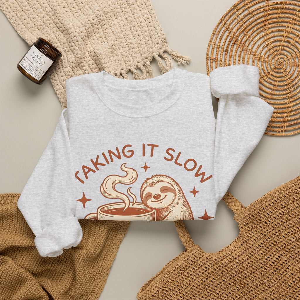 Sloth Latte Cup Sweatshirt Coffee Pets Gift Women Cartoon Sweatshirt Sweatshirt Sweatshirt Coffee Fan Coffee Cup Sweatshirt Animal Graphic Hand Drawn Twinkles Sweatshirt