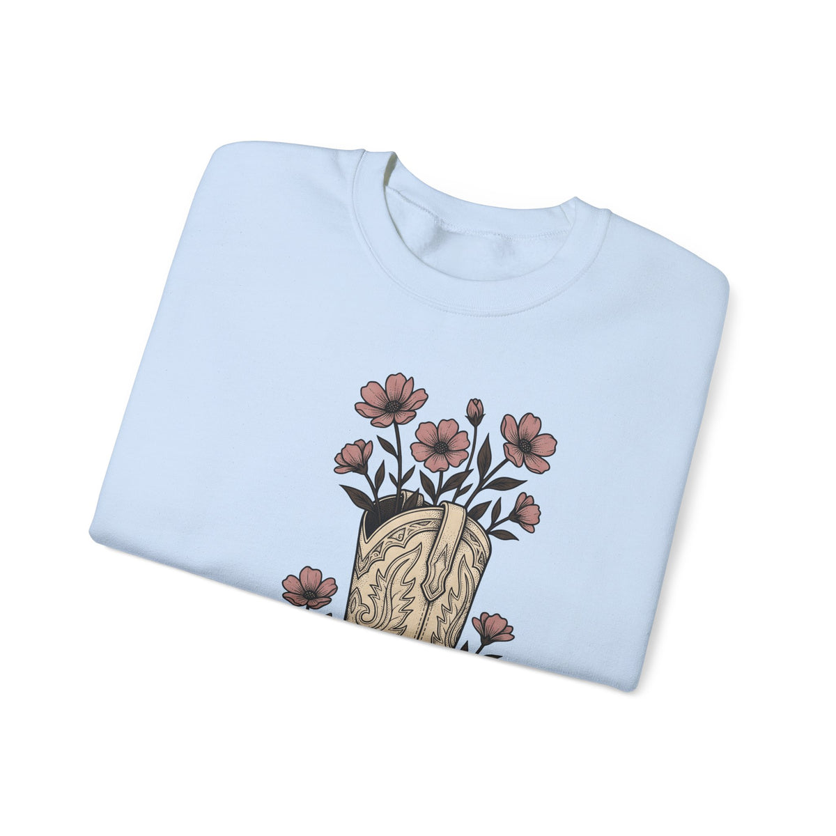 Leather Boot Sweatshirt Moms Ranch Gift Women Southwestern Sweatshirt Boot Sweatshirt Mom Enthusiast Western Sweatshirt Farmhouse Graphic Sketch Bouquet Sweatshirt