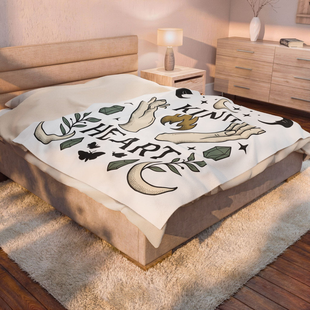 Healing Hands Blanket Boho Chic Spiritual Gift Women Mystical Blanket Therapeutic Hands Blanket Bohemian Enthusiast Esoteric Blanket Spirituality