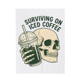 Skull Blanket Blanket Coffee Funny Gift Women Ink Blanket Coffee Blanket Blanket Coffee Fan Tattoo Blanket Humor Graphic Retro Bony Hand Blanket