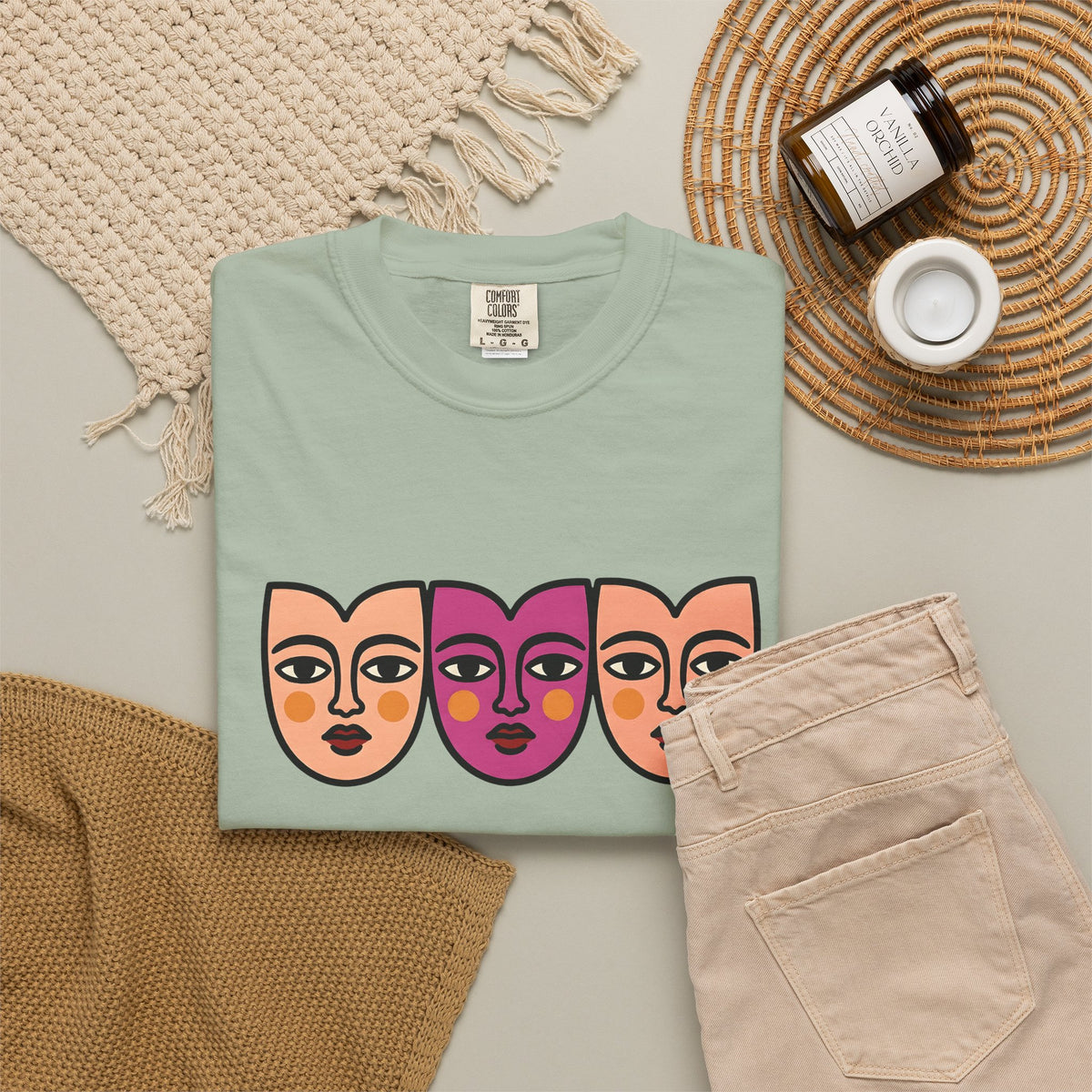 Abstract Faces T-Shirt Abstract Art Gift Women Modern T-Shirt Faces T-Shirt Art Fan Contemporary T-Shirt Artistic Graphic Minimal Bold Outlines