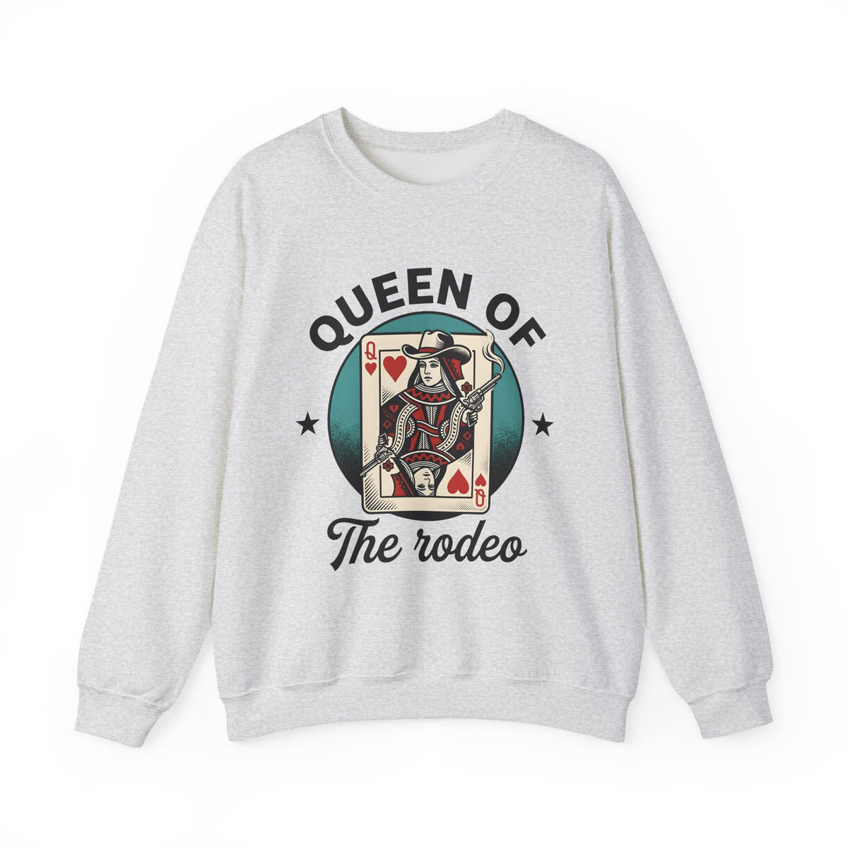 Poker Cowgirl Sweatshirt Cowgirl Rodeo Gift Women Vintage Sweatshirt Gambler Sweatshirt Cowgirl Fan Distressed Graphic Sweatshirt Retro Pistol Sweatshirt