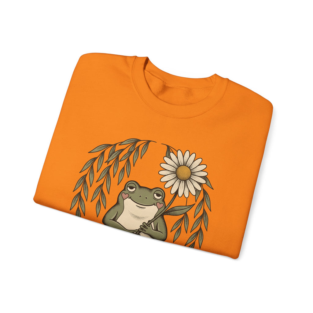 Frog Flower Cute Animal Gift Boho Toad T Sweatshirt