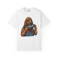 Bloodhound Canine T-Shirt Dog Songs Gift Women Rustic T-Shirt Hound T-Shirt Dog Fan Coonhound Graphic T-Shirt Cartoon Mouth Harp T-Shirt