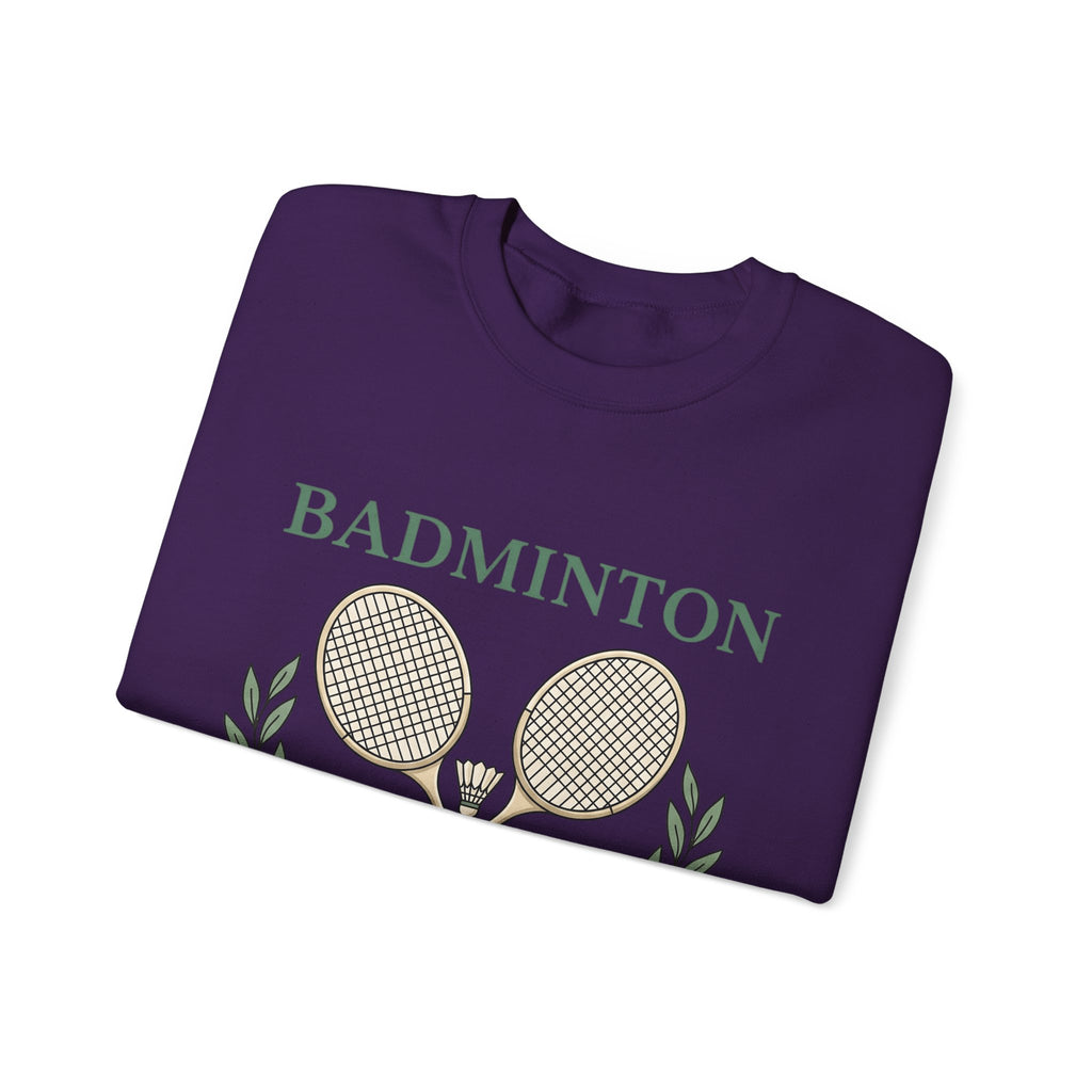 Birdie Rackets Sweatshirt Badminton Fitness Gift Women Retro Sweatshirt Shuttlecocks Sweatshirt Badminton Enthusiast Vintage Sweatshirt Workout Graphic Doodle