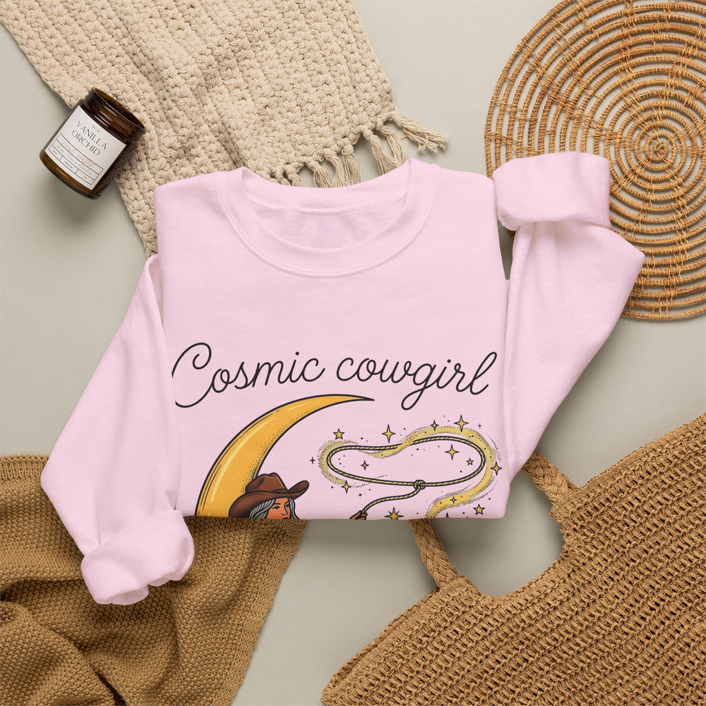 Cowgirl Moon Sweatshirt Cowgirl Cowboy Gift Women Tribal Sweatshirt Moonlight Sweatshirt Rodeo Fan Western Sweatshirt Cowboy Graphic Rustic Shining Stars