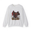 Western Saddle Cowgirl Western Gift Vintage Saddle Cowboy Fan Rodeo Hand Drawn Wheat Sweatshirt