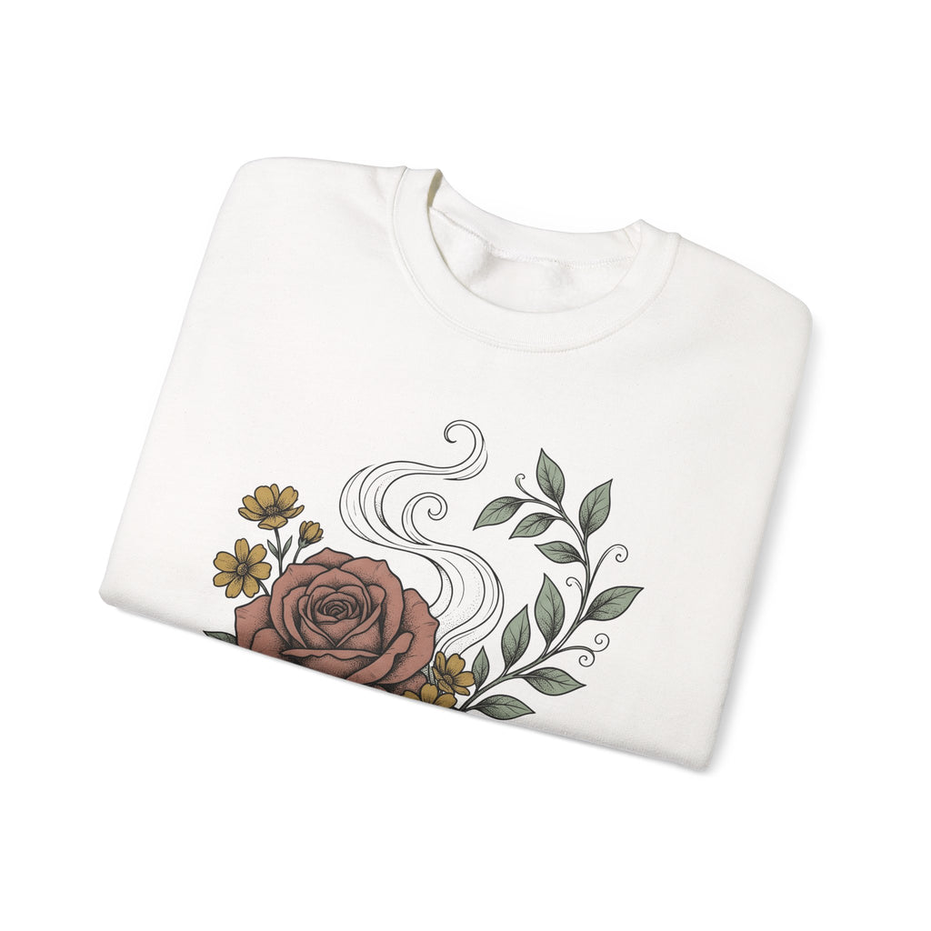 Floral Teacup Sweatshirt Moms Tea Gift Women Botanical Sweatshirt Teacup Sweatshirt Mother Fan Herbaceous Sweatshirt Tea Graphic Vintage Rose Sweatshirt