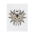 Luna Moth Blanket Boho Chic Nature Gift Women Botanical Blanket Actias Luna Blanket Hippie Fan Botanical Illustration Blanket Environmental Graphic