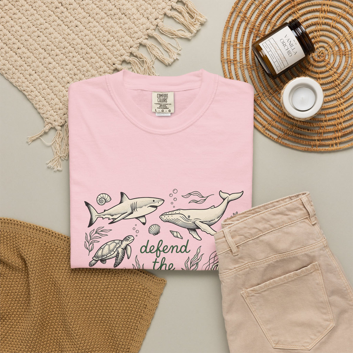 Sea Creatures T-Shirt Ocean Wildlife Gift Women Sketch T-Shirt Marine Life T-Shirt Marine Fan Oceanic T-Shirt Wildlife Graphic Retro Kelp T-Shirt