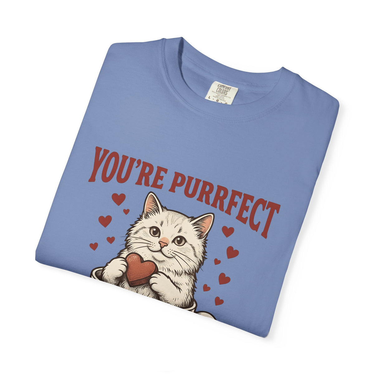 Kitten T-Shirt T-Shirt Cat Hearts Gift Women Retro T-Shirt Coffee T-Shirt T-Shirt Cat Fan Feline T-Shirt Vintage T-Shirt Valentine Graphic Sketch Love Symbols