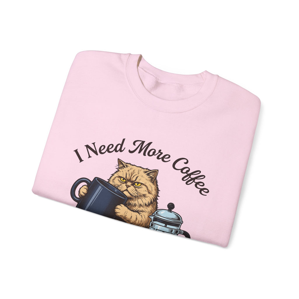 Cranky Cat Sweatshirt Cat Latte Gift Women Old School Sweatshirt Grumpy Cat Sweatshirt Cat Fan Feline Sweatshirt Coffee Graphic Doodle Sweatshirt Sweatshirt