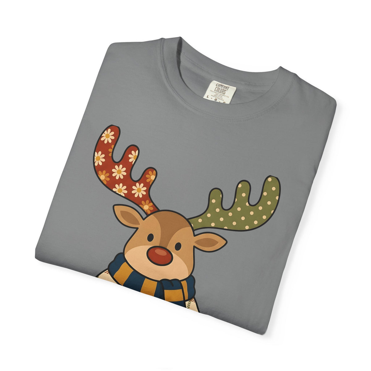 Deer Drawing Holiday Noel Gift Cartoon Fawn Christmas Fan Caricature Christmas Classic Winter T-Shirt