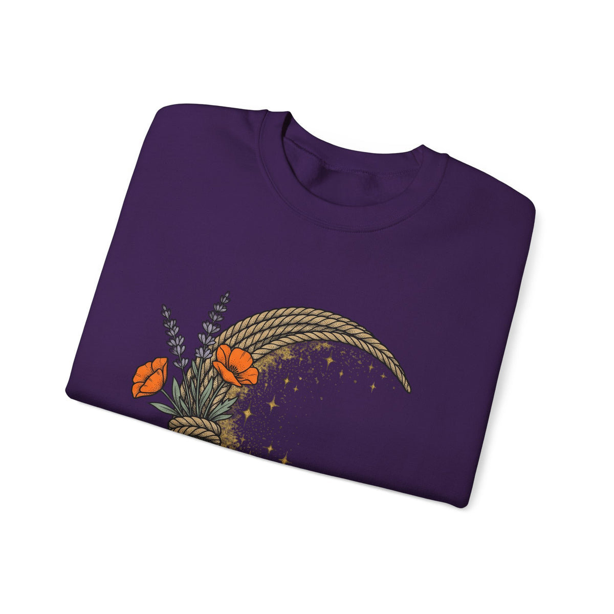 Rope Moon Sweatshirt Cowgirl Western Gift Women Boho Sweatshirt Lunar Sweatshirt Rodeo Fan Hippie Sweatshirt Country Graphic Vintage Wildflowers Sweatshirt