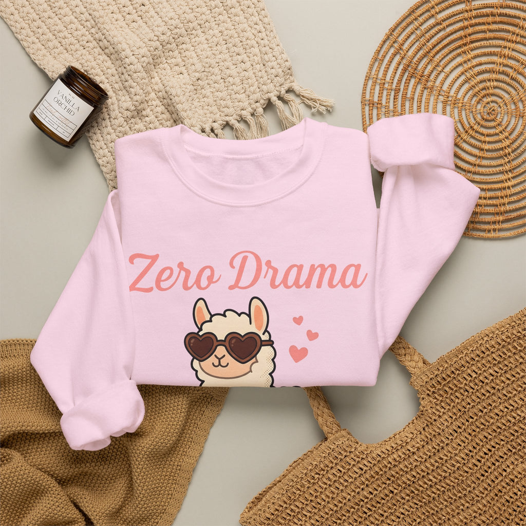 Alpaca Eyewear Sweatshirt Funny Fauna Gift Women Whimsical Sweatshirt Sunglasses Sweatshirt Humor Fan Spectacles Sweatshirt Wildlife Graphic Illustrated
