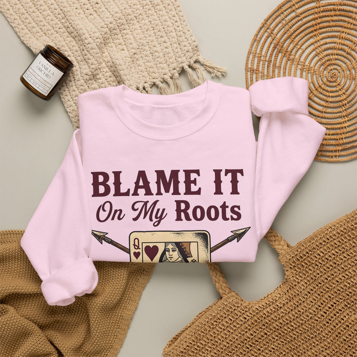 Playing Queen Sweatshirt Cowgirl Western Gift Women Hand Drawn Sweatshirt Queen Sweatshirt Rodeo Fan Illustrated Sweatshirt Country Graphic Folk Liquor Glass
