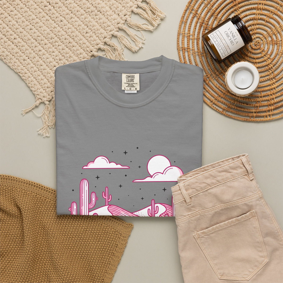 Desert Plant Desert Wilderness Gift Modern Cactus Desert Fan Succulent Wilderness Line T-Shirt