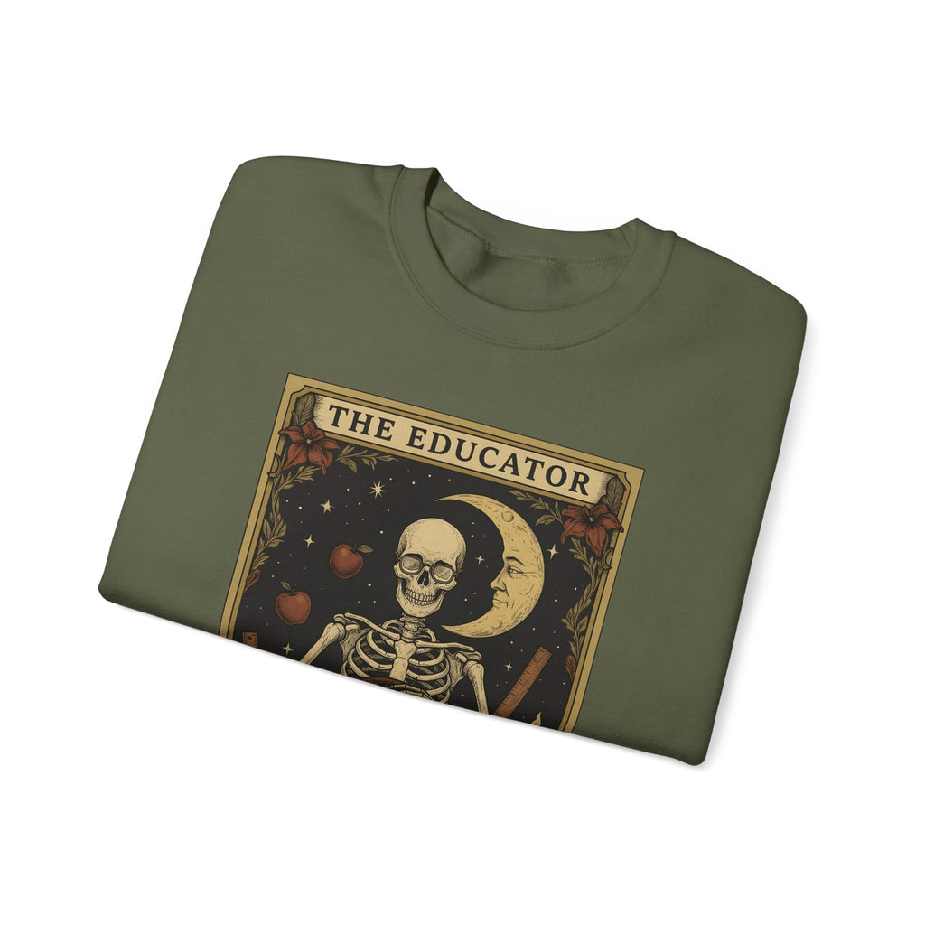 Skull Instructor Sweatshirt Teacher Dark Gift Women Retro Sweatshirt Skeleton Sweatshirt Educator Enthusiast Vintage Sweatshirt Gothic