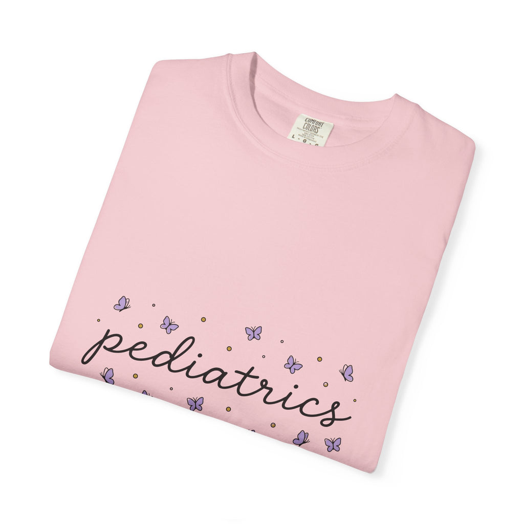 Butterfly Print T-Shirt Pediatrics Clinic Gift Women Hand Drawn T-Shirt Butterfly T-Shirt Pediatrician Enthusiast Illustrated Design Hospital