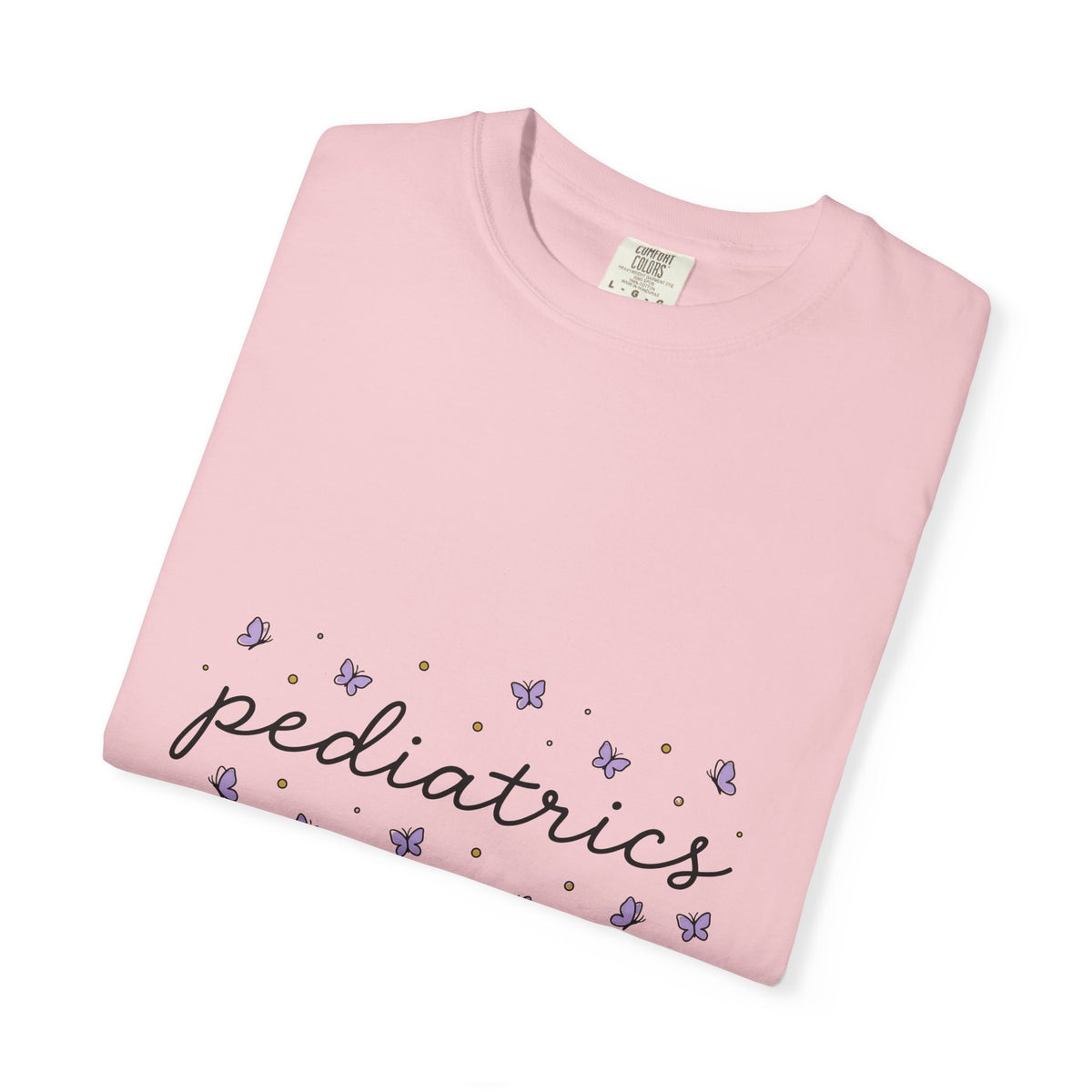 Butterfly Print T-Shirt Pediatrics Clinic Gift Women Hand Drawn T-Shirt Butterfly T-Shirt Pediatrician Enthusiast Illustrated Design Hospital