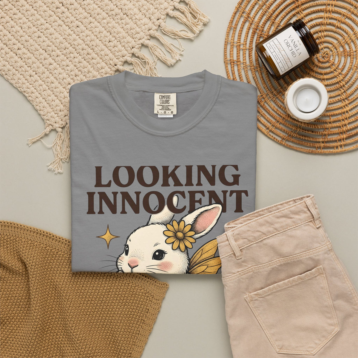 Bunny Sprite Cute Wildlife Gift Adorable Rabbit Kawaii Fan Cartoon Animal Hand Drawn T-Shirt