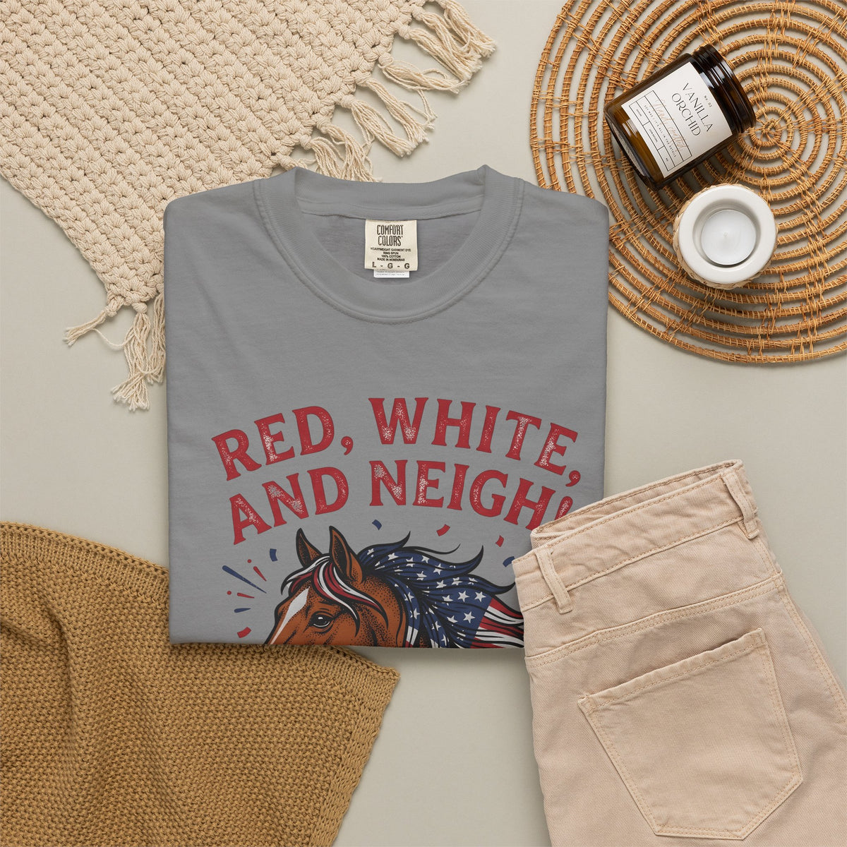American Horse T-Shirt 4th Of July Wildlife Gift Women Retro T-Shirt Mustang T-Shirt Independence Fan Vintage T-Shirt Animal Graphic Sketch