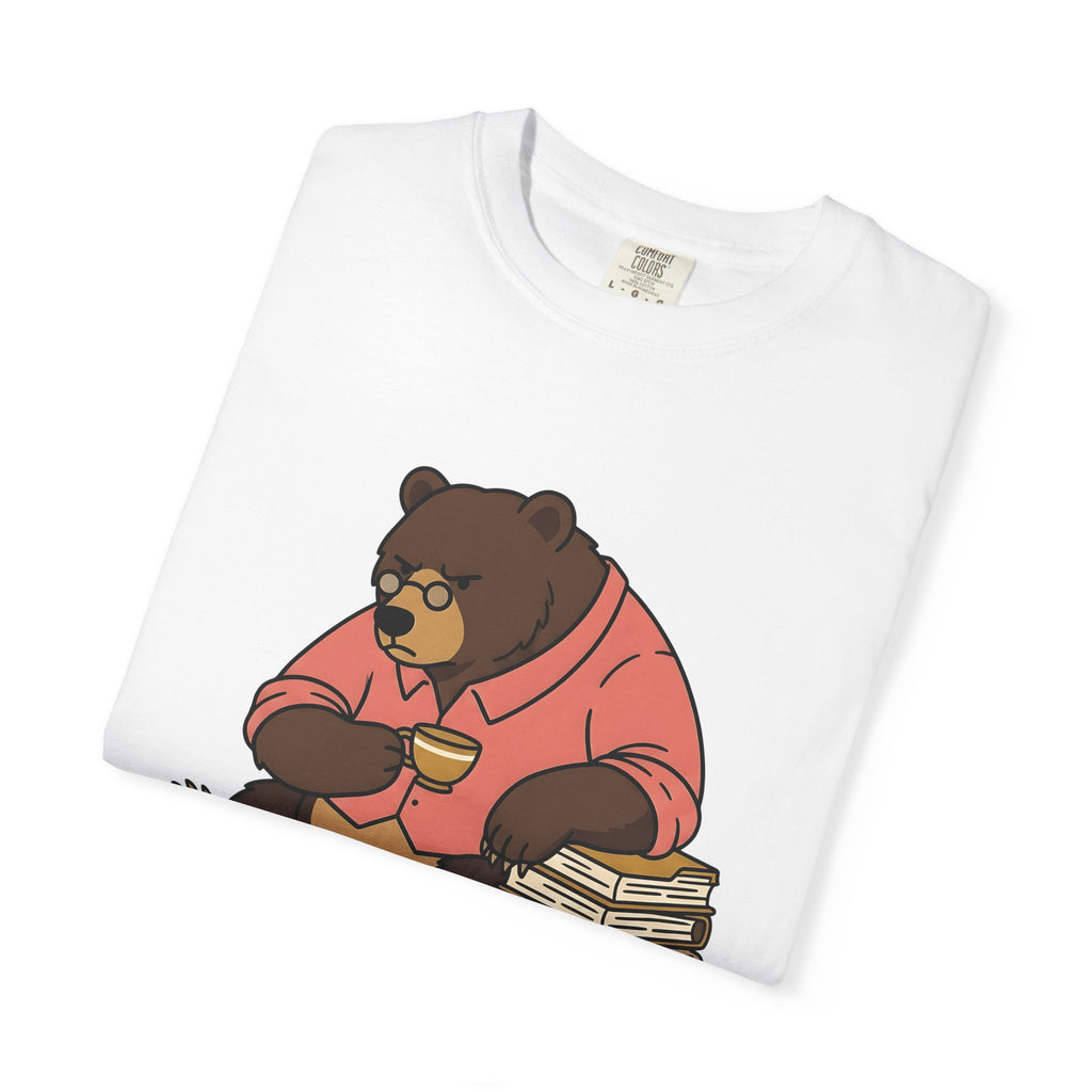 Bear Mocha T-Shirt Teachers Caffeine Gift Women Illustration T-Shirt Mocha T-Shirt Educator Enthusiast Drawing T-Shirt Caffeine Graphic Doodle