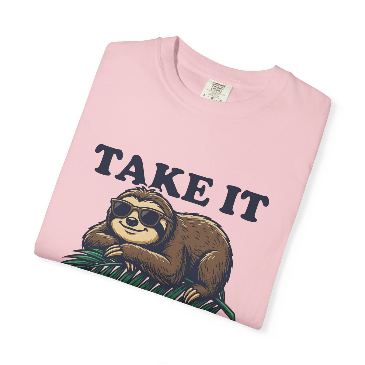Sloth Shades T-Shirt Funny Wildlife Gift Women Comic T-Shirt Cool Shades T-Shirt Humor Fan Cartoon T-Shirt Animal Graphic Vintage Tropical Leaf