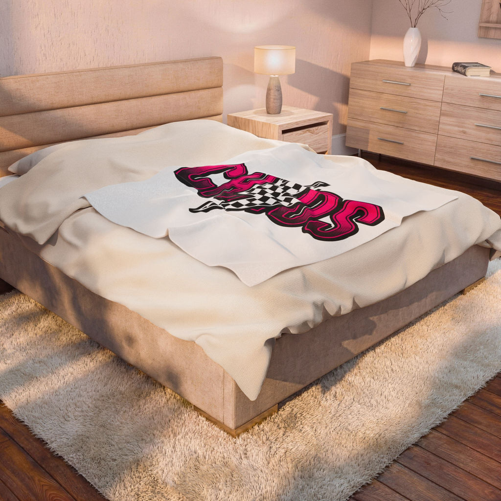 Thunderbolt Blanket Mom Fun Gift Women Heavy Blanket Lightning Blanket Mother Fan Brutal Blanket Humorous Graphic Old School Tartan Blanket