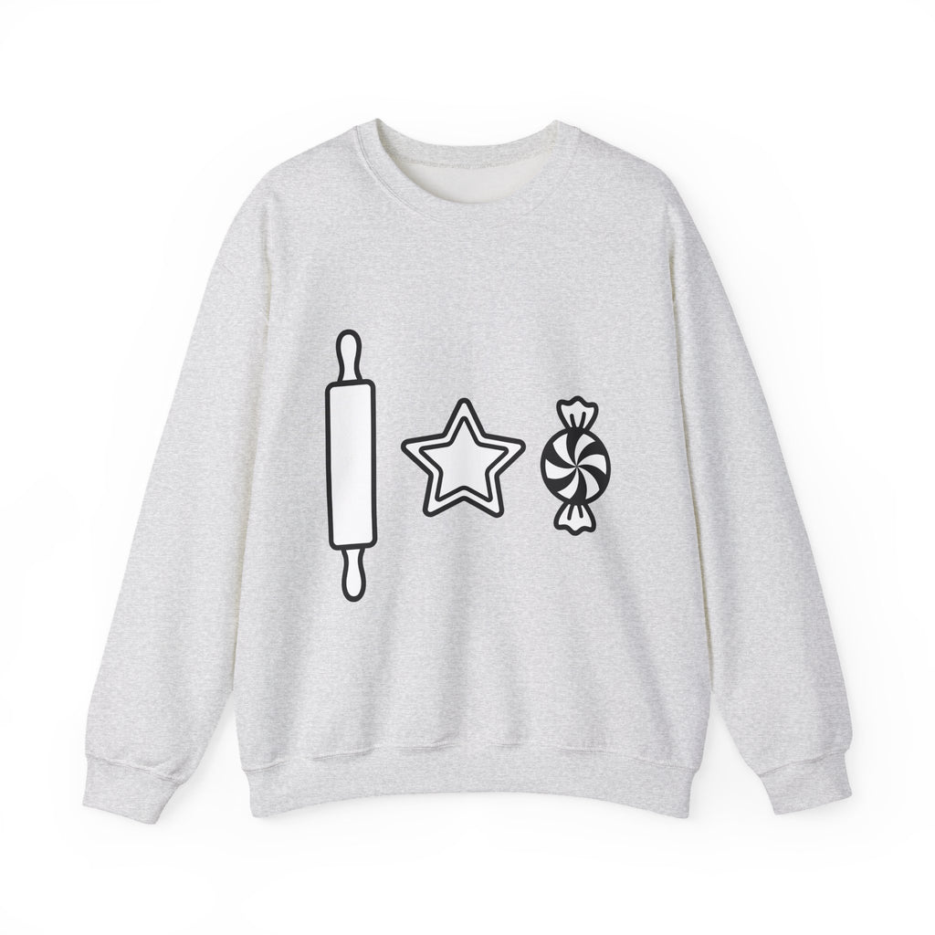 Pastry Symbols Christmas Desserts Gift Simple Bakery Holiday Fan Minimalist Treat Contemporary Sweatshirt