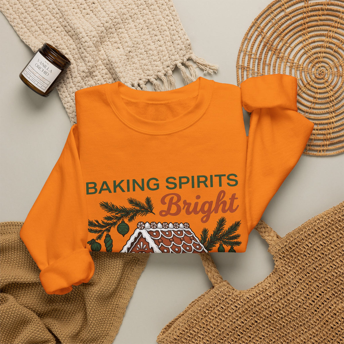 Gingerbread Cabin Sweatshirt Christmas Dessert Gift Women Cartoon Sweatshirt Gingerbread House Sweatshirt Xmas Fan Ginger Cartoon Sweatshirt Pastry Graphic