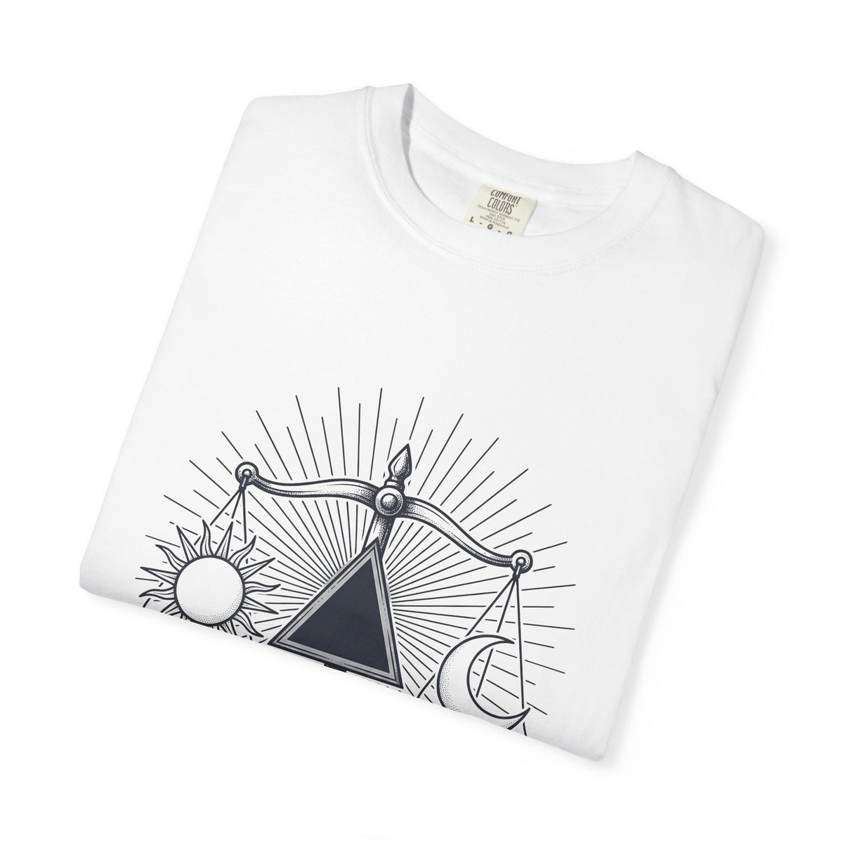 Sun Moon Symmetry T-Shirt Boho Chic Star Signs Gift Women Fantasy T-Shirt Lunar T-Shirt Bohemian Fan Mystical T-Shirt Zodiac Graphic Sketch Scale