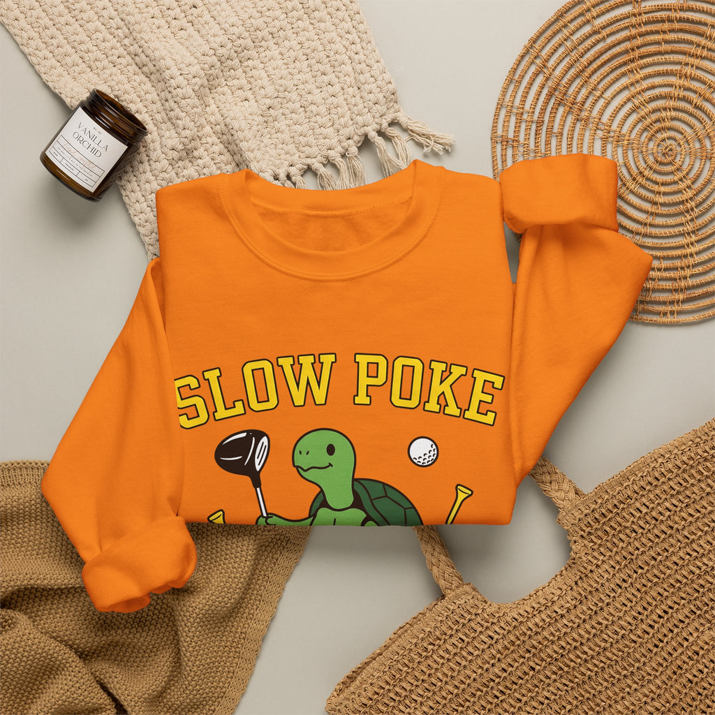 Turtle Golf Sweatshirt Golf Animal Gift Women Cartoon Sweatshirt Golfer Sweatshirt Golfer Fan Toon Sweatshirt Wildlife Graphic Retro Golf Ball Sweatshirt