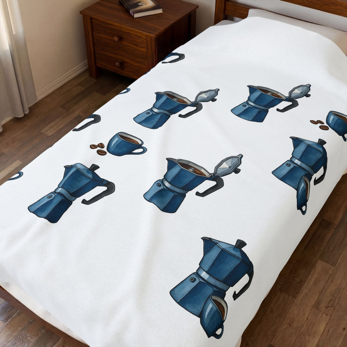 Espresso Maker Coffee Blanket Coffee Cookware Gift Women Paint Blanket Coffee Machine Blanket Coffee Fan Artistic Blanket Kitchenware Graphic