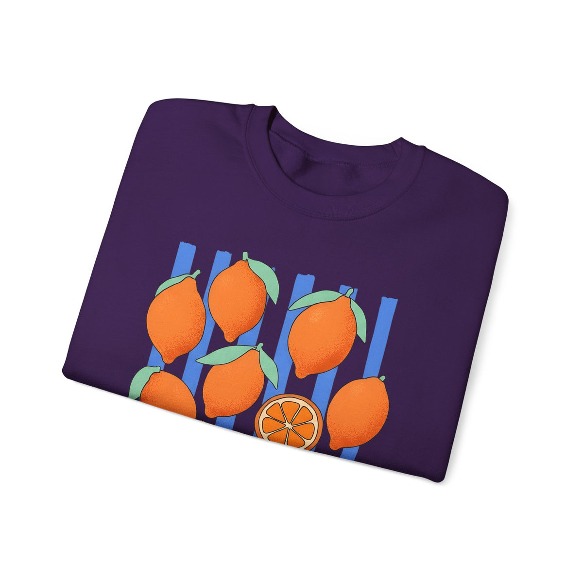 Lemon Fruit Sweatshirt Drinks Vacation Gift Women Cartoon Sweatshirt Citrus Sweatshirt Beverage Fan Cocktail Graphic Classic Orange Segment Sweatshirt