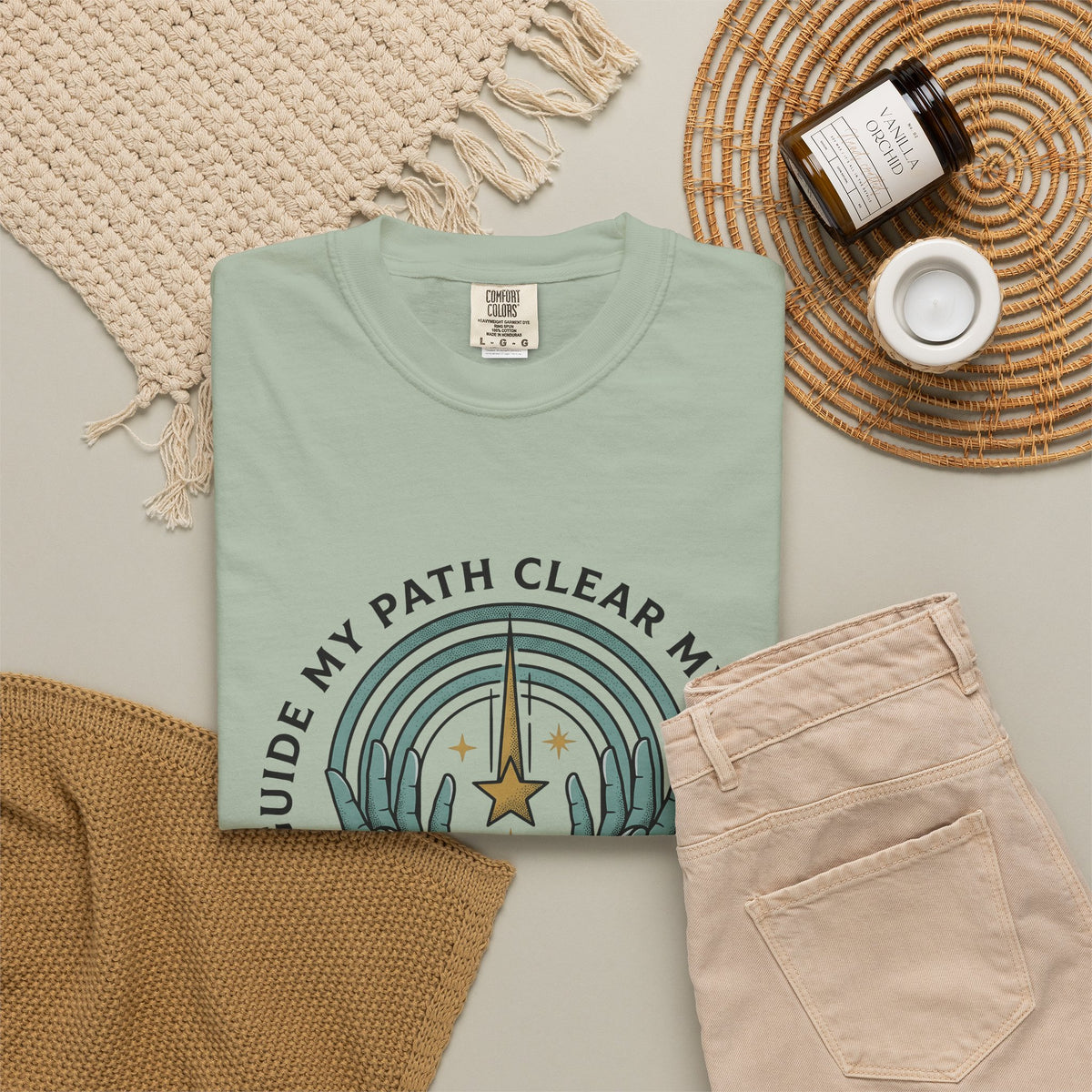 Hands Prism T-Shirt Boho Chic Meditation Gift Women Tribal T-Shirt Prismatic T-Shirt Bohemian Enthusiast Ethnic T-Shirt Mindfulness Graphic Rustic