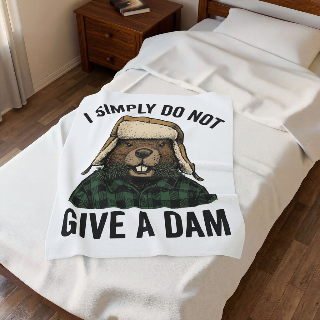 Beaver Woodsman Blanket Funny Wildlife Gift Women Comic Blanket Beaver Blanket Humor Fan Cartoon Blanket Animal Graphic Retro Checkered Blanket