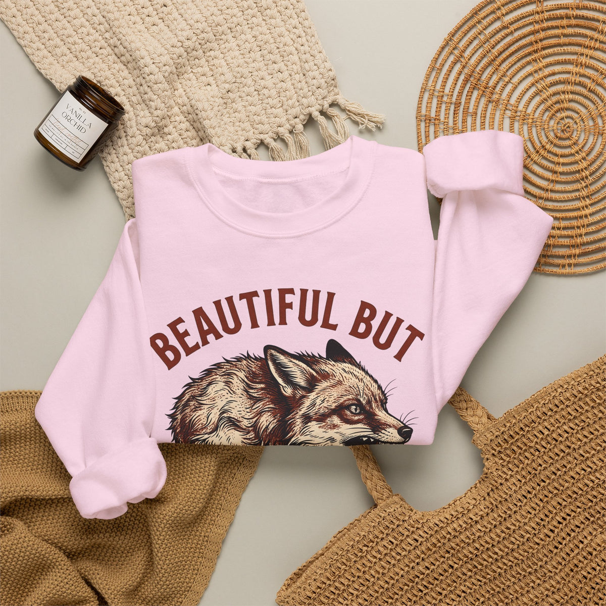 Mad Fox Sweatshirt Funny Pet Gift Women Retro Sweatshirt Fox Sweatshirt Humor Fan Vintage Sweatshirt Animal Graphic Sketch Lettering Sweatshirt
