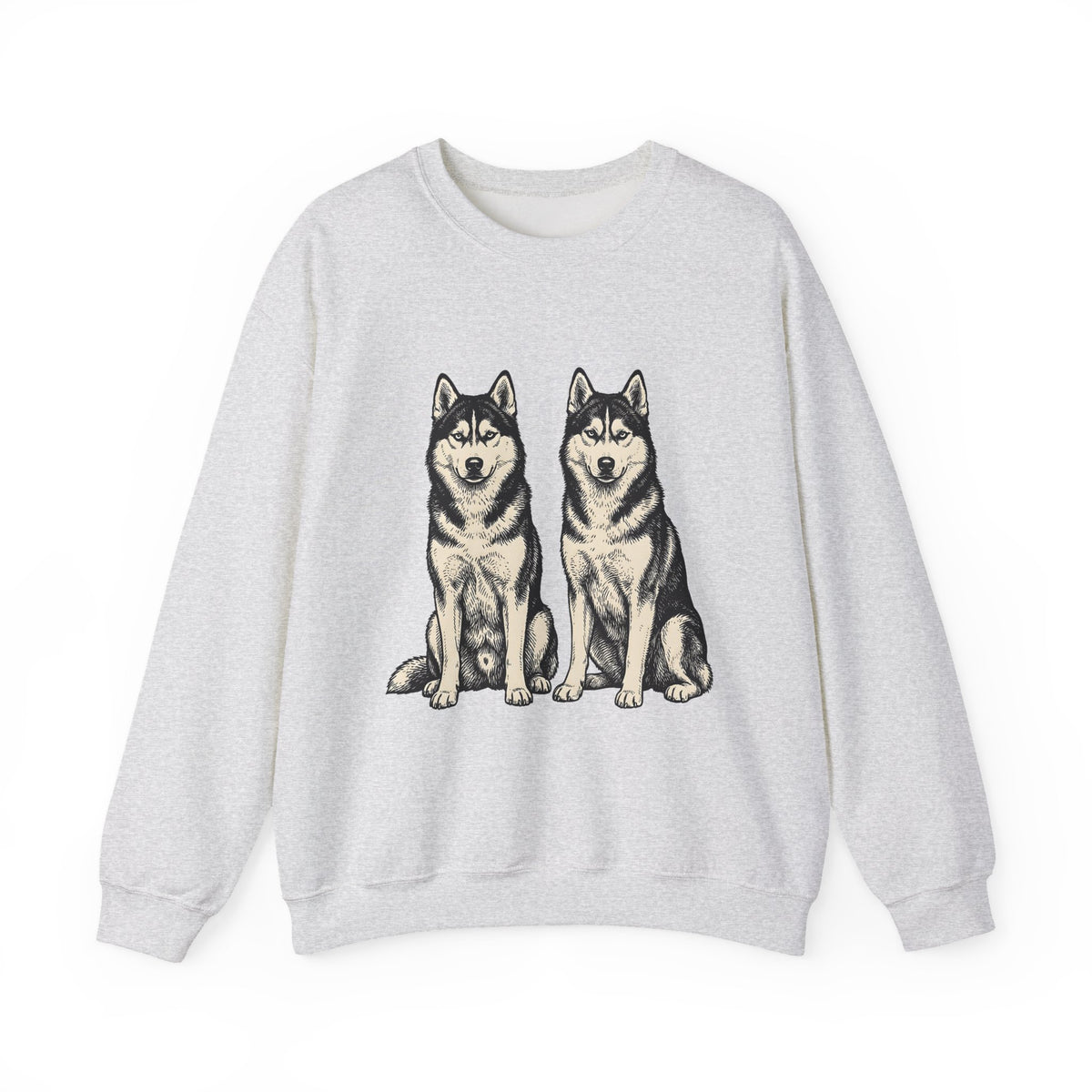 Siberian Huskies Sweatshirt Dog Wildlife Gift Women Doodle Sweatshirt Husky Sweatshirt Dog Fan Doggy Sweatshirt Wildlife Graphic Classic Couple Sweatshirt