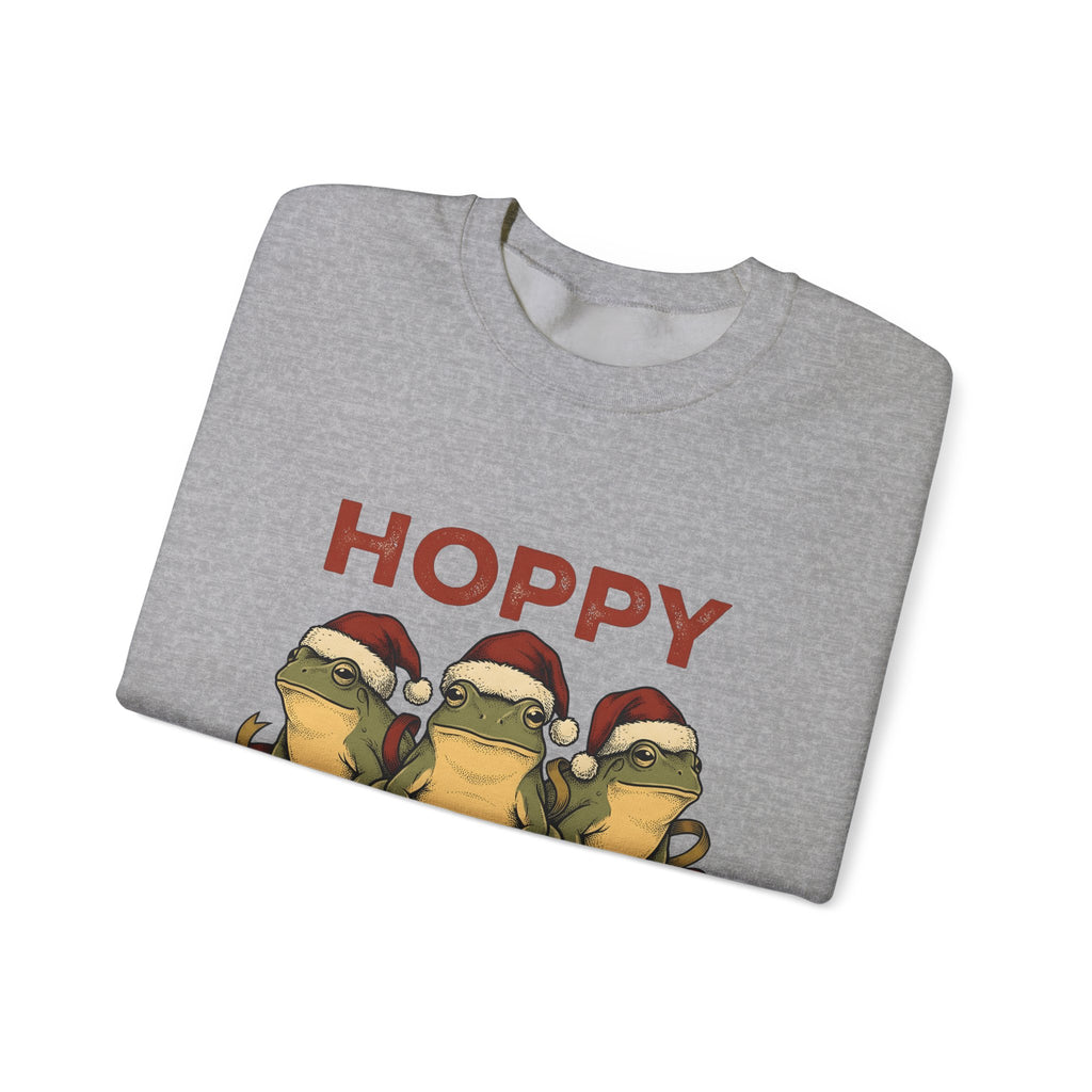 Frog Holiday Hats Christmas Wildlife Gift Cartoon Toad Xmas Fan Toad Animal Line Sash Sweatshirt