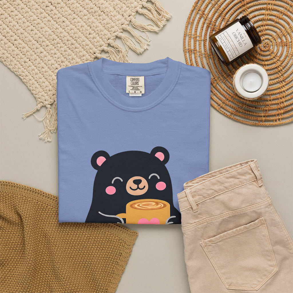 Bear Coffee Cup Coffee Animal Gift Cute Mug Coffee Fan Coffee Mug Kawaii Minimalist T-Shirt