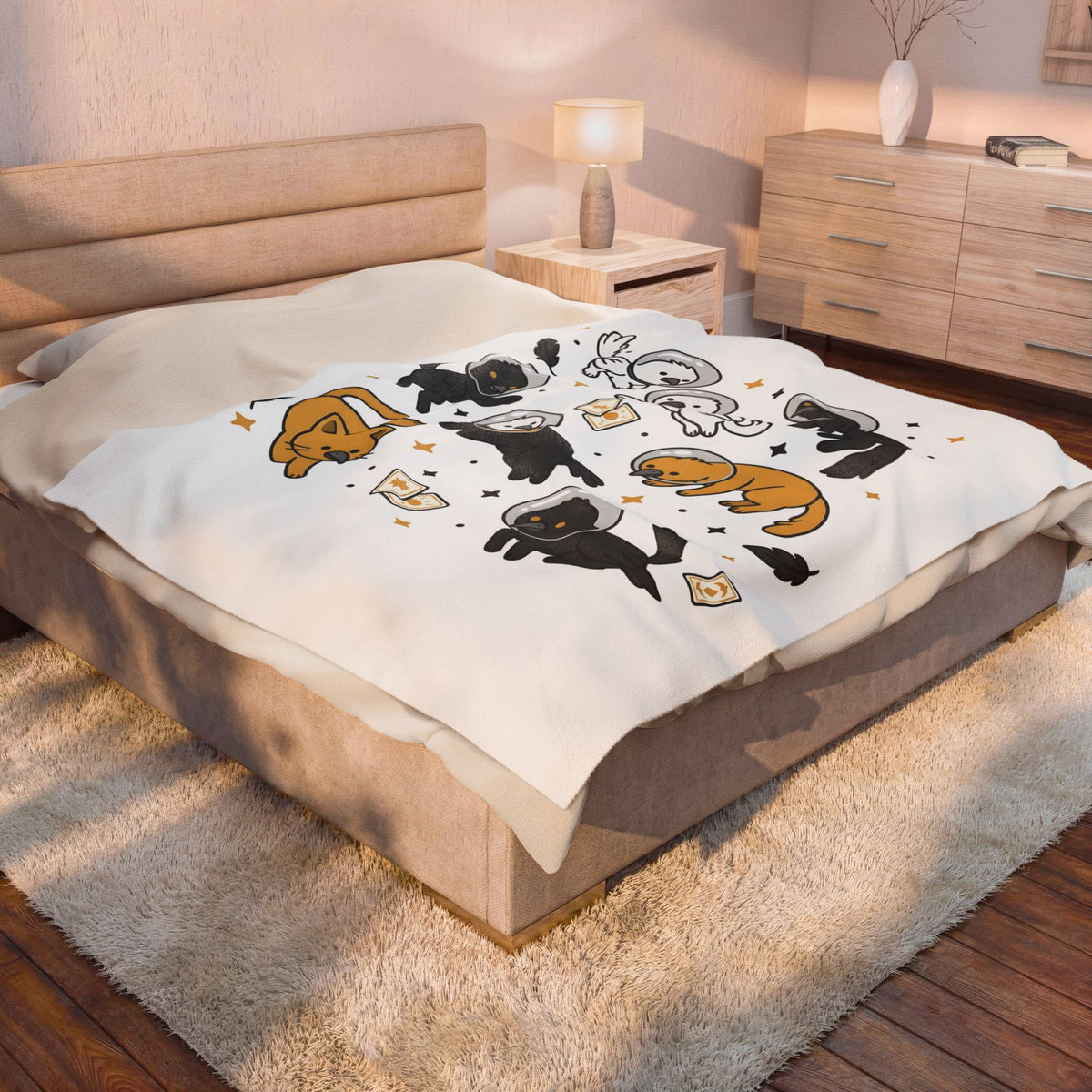 Cosmic Creature Mix Blanket Funny Random Designs Beasts Gift Women Adorable Blanket Monster Blanket Humor Fan Cartoon Blanket Creature Graphic