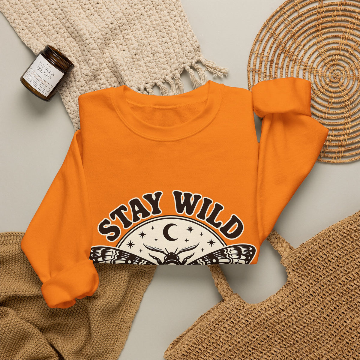 Moth Skull Sweatshirt Boho Chic Celestial Gift Women Gothic Sweatshirt Insect Sweatshirt Bohemian Fan Dark Sweatshirt Astrology Graphic Vintage Moon Sweatshirt