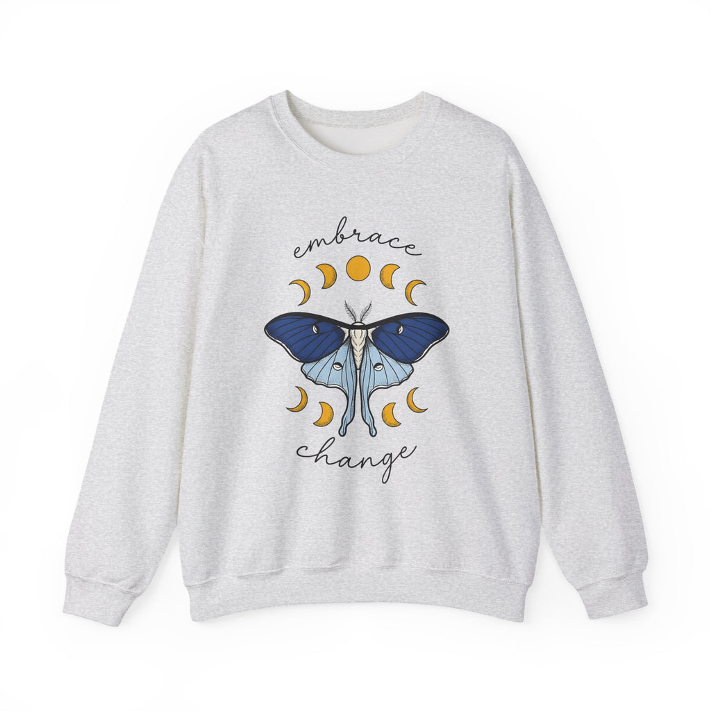 Luna Moth Sweatshirt Boho Chic Occult Gift Women Hippie Sweatshirt Actias Luna Sweatshirt Bohemian Enthusiast Psychedelic Sweatshirt Mystical Graphic Sleek