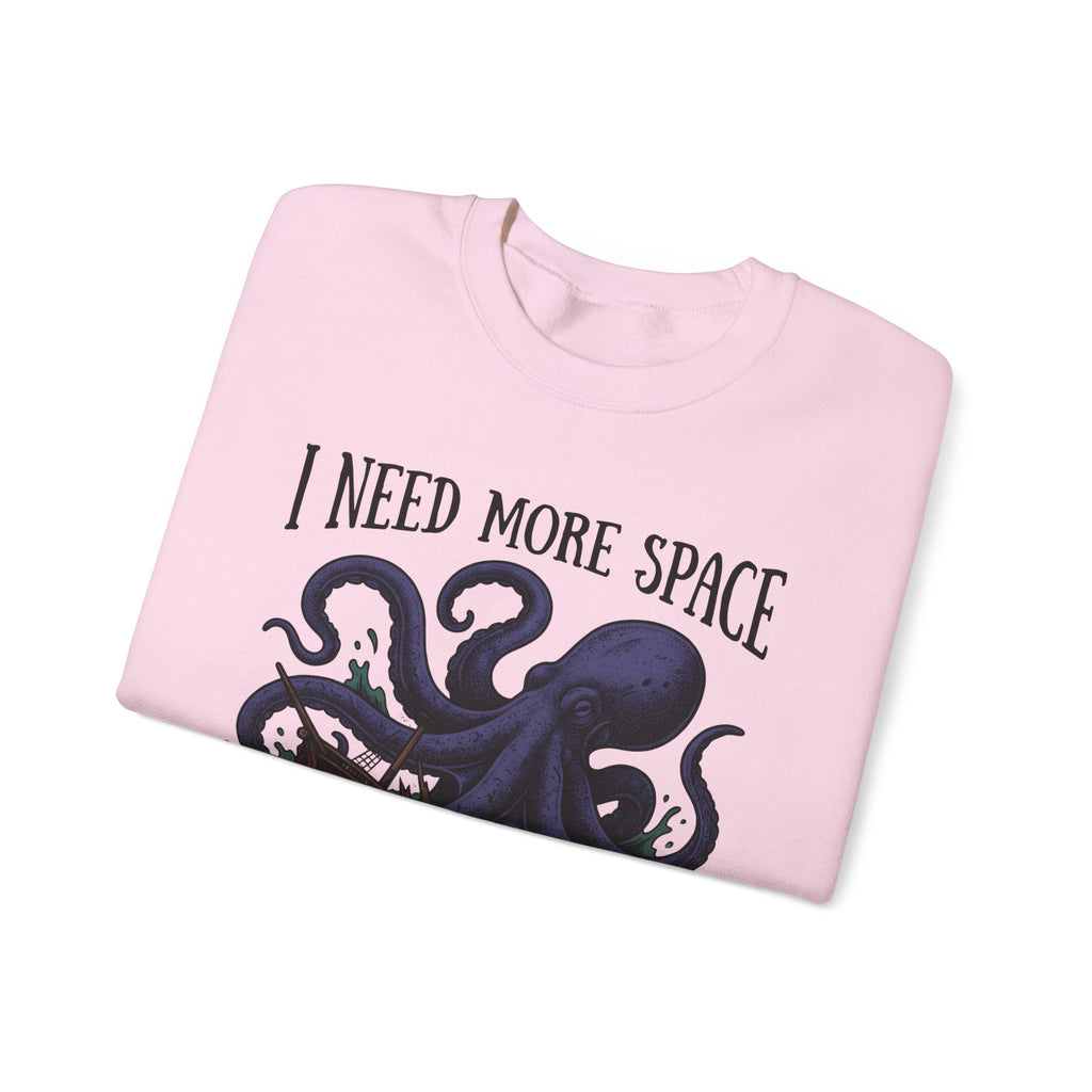 Octopus Ship Sweatshirt Funny Nautical Gift Women Vintage Sweatshirt Kraken Sweatshirt Humor Fan Retro Sweatshirt Maritime Graphic Hand Drawn Ocean Sweatshirt