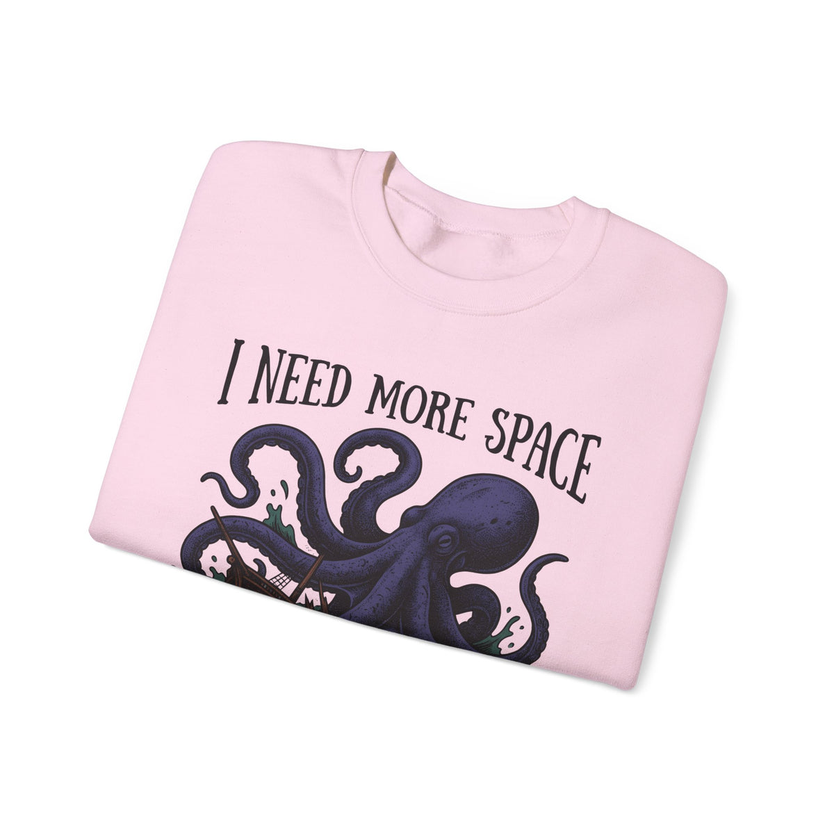 Octopus Ship Sweatshirt Funny Nautical Gift Women Vintage Sweatshirt Kraken Sweatshirt Humor Fan Retro Sweatshirt Maritime Graphic Hand Drawn Ocean Sweatshirt